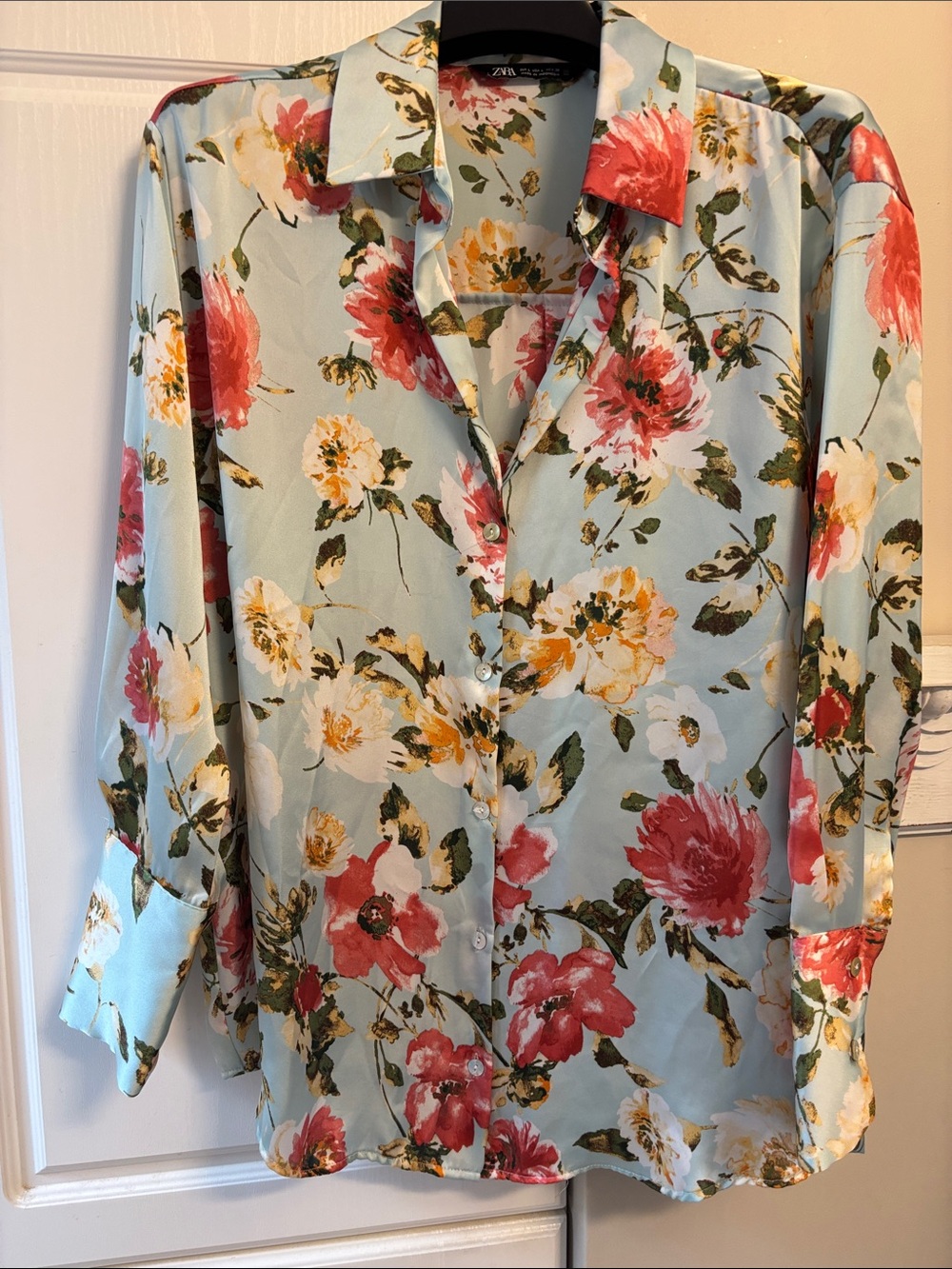 Zara floral blouse